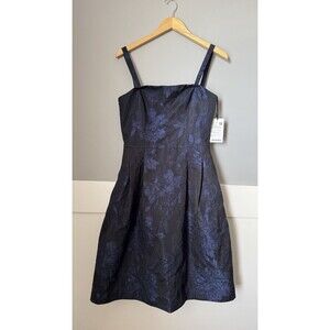 W by Worth Textured Navy Blue Special Occasion Dress Size 6 ✨ Stunning ✨ NEW